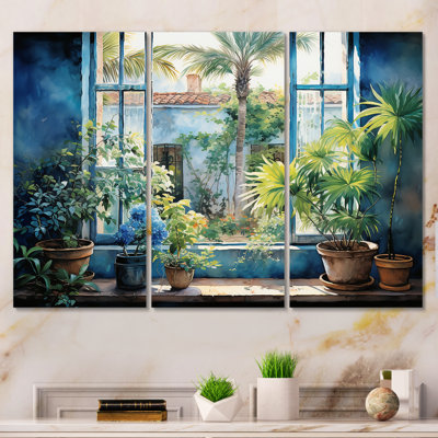 Los Angeles Sunset Window View Blooms - Los Angeles Wall Art