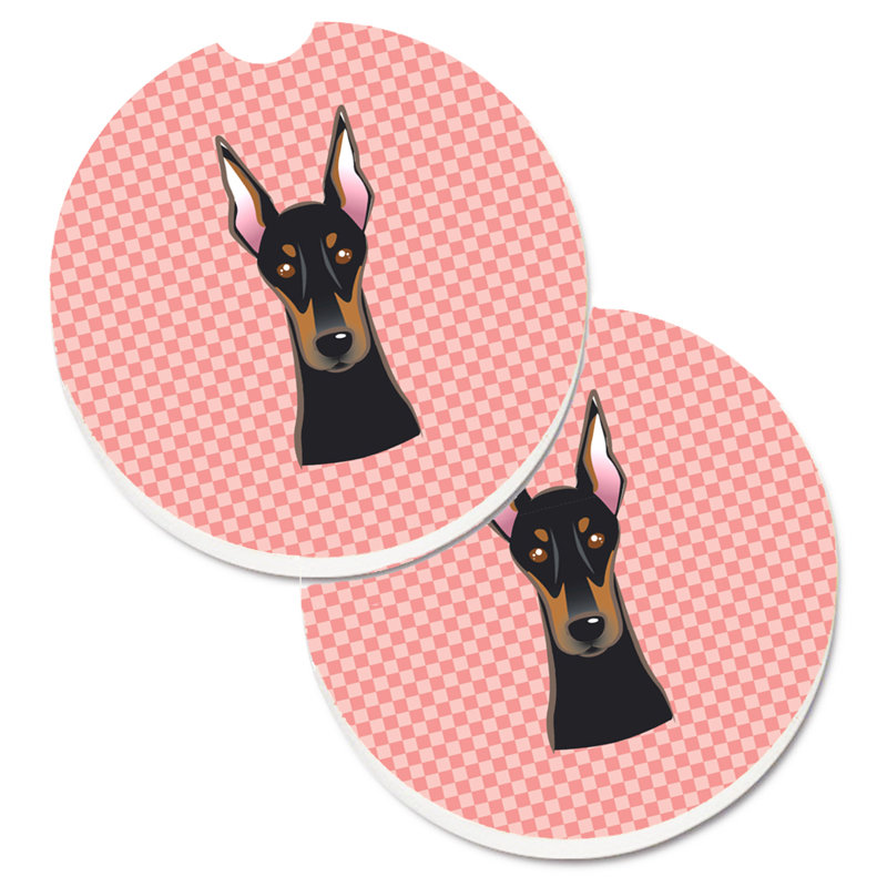 Sous-verre Retriever, Rose, Doberman