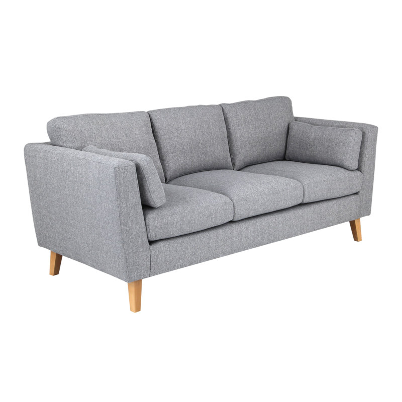 3 Seater Sofa & Chaise, Silver Grey