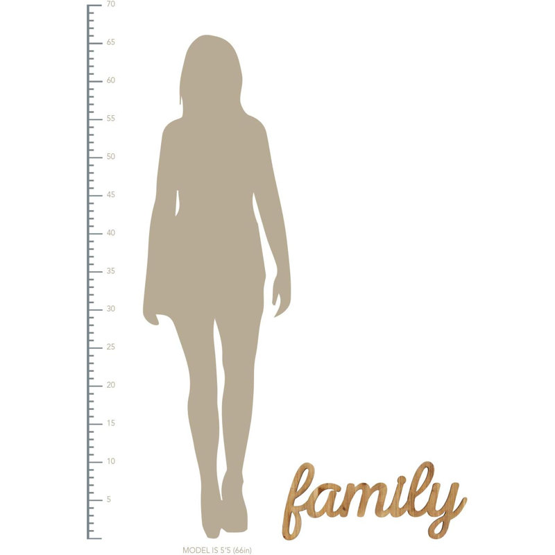 Family Wood Script Wall Art