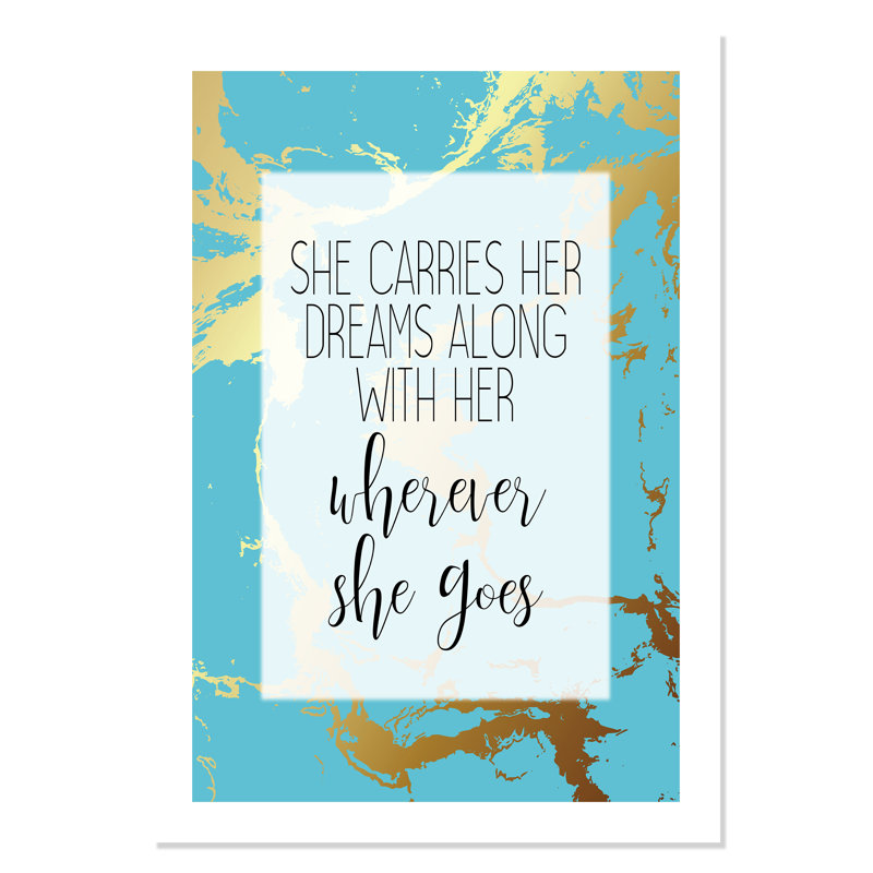 «Whereever she goes», art encadré, H 40 po x l 28 po x P 1 po, Papier