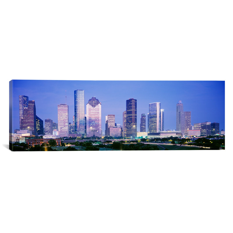 « houston, texas », reproduction de photo sur toile, H 16 po x l 48 po x P 1,5 po, Toile tendue
