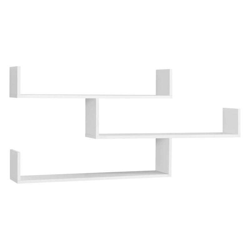 Briery 3 Piece Floating Shelf, White