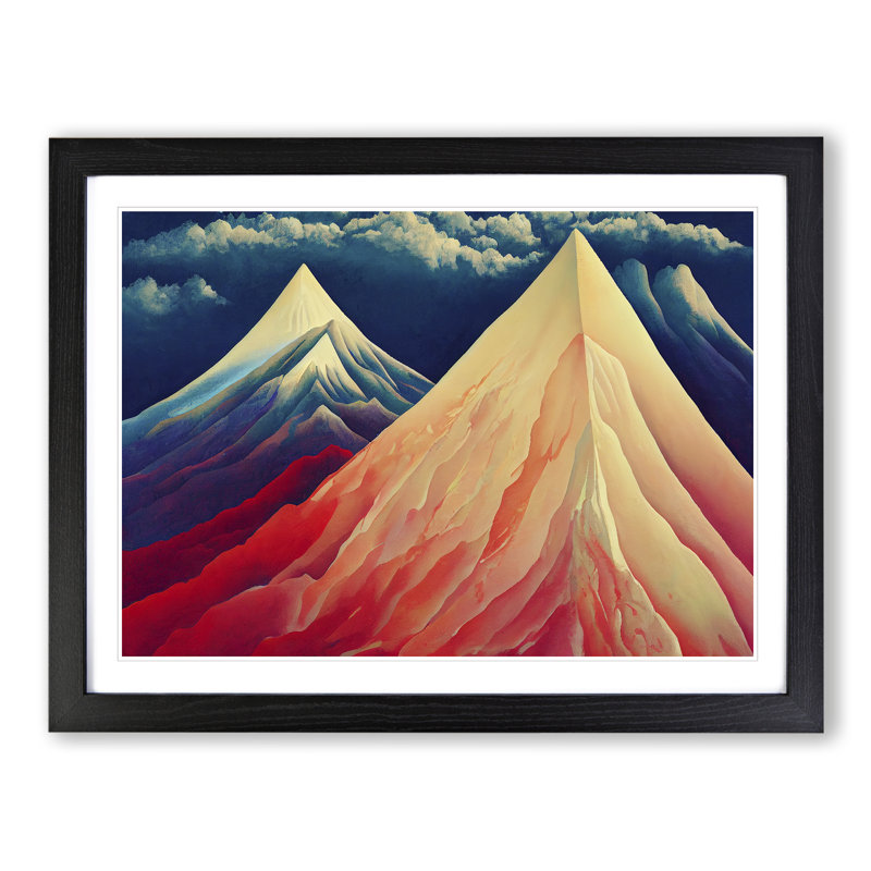 Marvellous Mountains - Single Picture Frame Print, Black, 25cm H x 34cm W x 2cm D