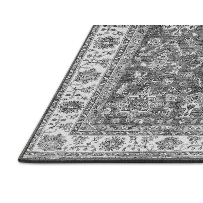 Tapis rectangulaire en laine et polyester tissé à la machine 7 pi x 9 pi Southwestern