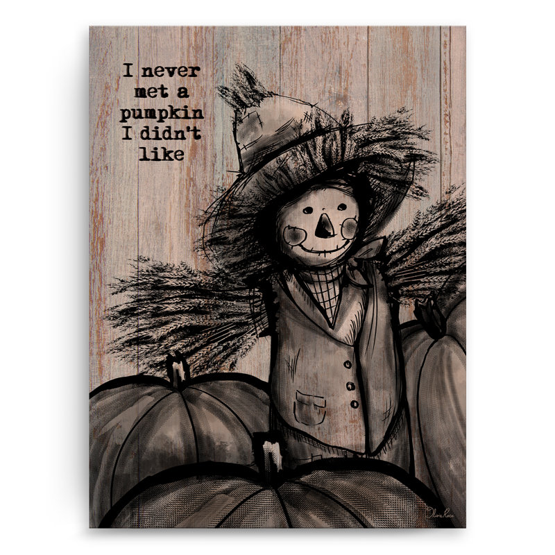 «Pumpkin Patch Scarecrow», impression sur toile tendue, H 16 po x l 12 po x P 1 po