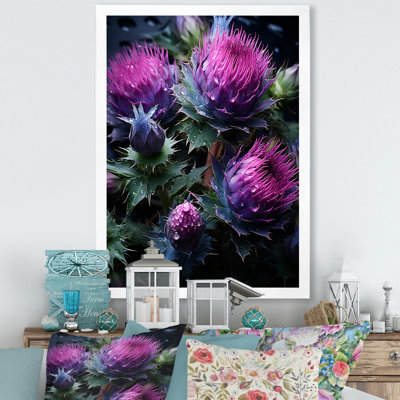 Magin mauve majestueux chardon II sur toile