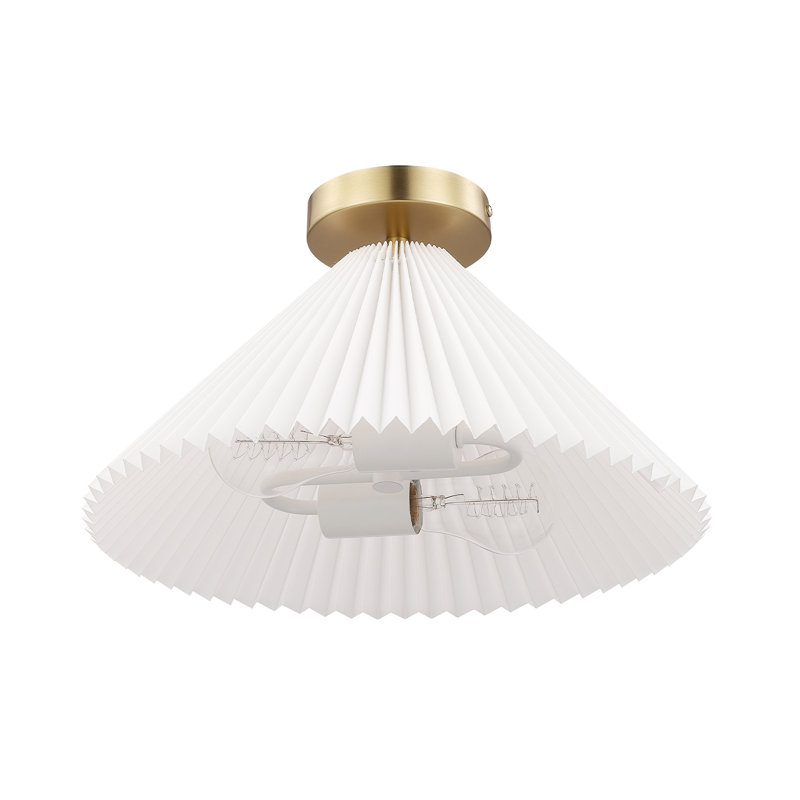 Delphine Linen Flush Mount