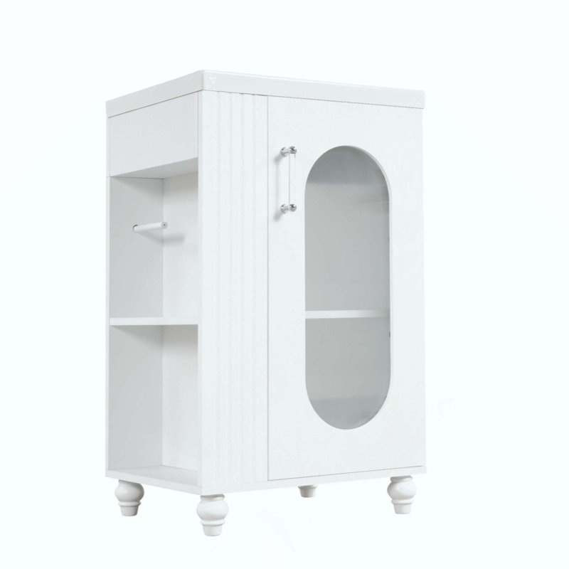 Meuble-lavabo avec lavabo, meuble-lavabo avec tablette à deux niveaux, tablette réglable, bois massif et panneau de fibres à densité moyenne