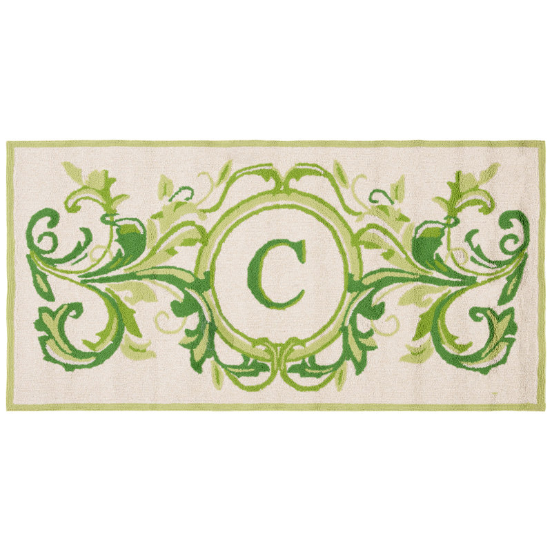 Paillasson Beldegg, C, L 36 po x L 72 po, Beige et vert