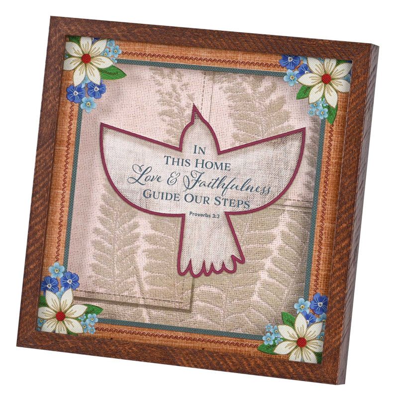 Art mural encadré «Love Faithfulness Guide»