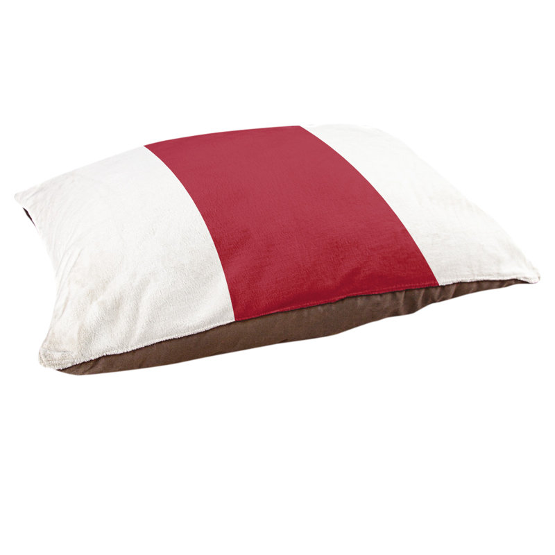 Coussin Arizona, Moyen (l 40 po x P 30 po x H 6,5 po), Blanc /Rouge