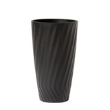 Bee 24 Inch Tall Planter with Shelf Insert, Morden Large Round Plant Pot Container for Indoor/Outdoor, Front Door, Patio and Deck