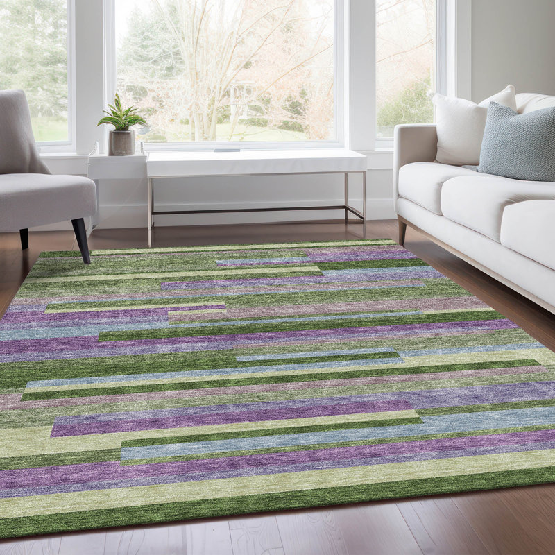 Premium Machine Washable Prisco Cactus Rug, Rectangle 3' x 5'