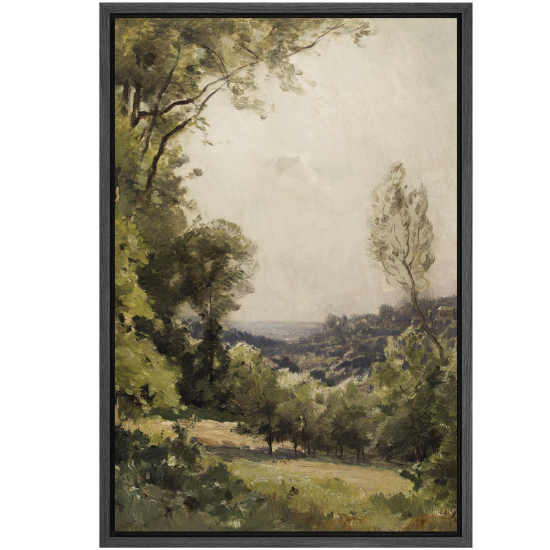 Pastorale campagne sereine nature paysage illustrations rustique campagne française, Blanc, H 24 po x l 16 po