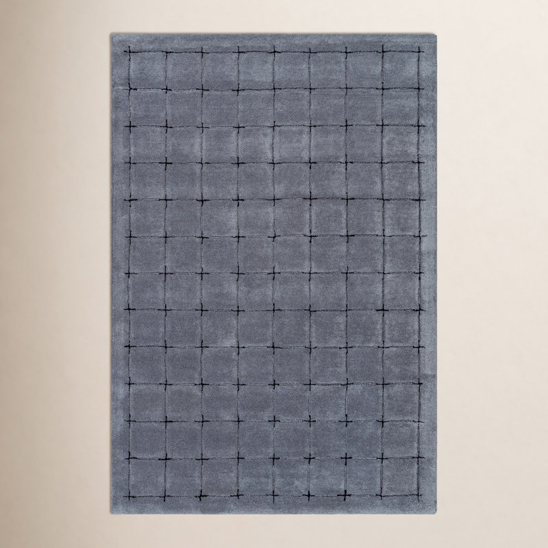Mallory Blue Hand Tufted Area Rug, Rectangle 2' x 3'