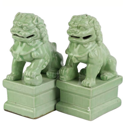 MINI PALE GREEN FOO DOGS