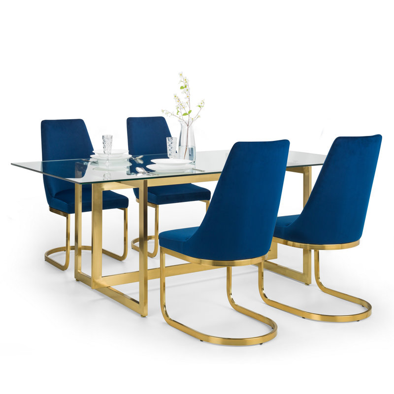 Lula 4 - Person Dining Set, Blue