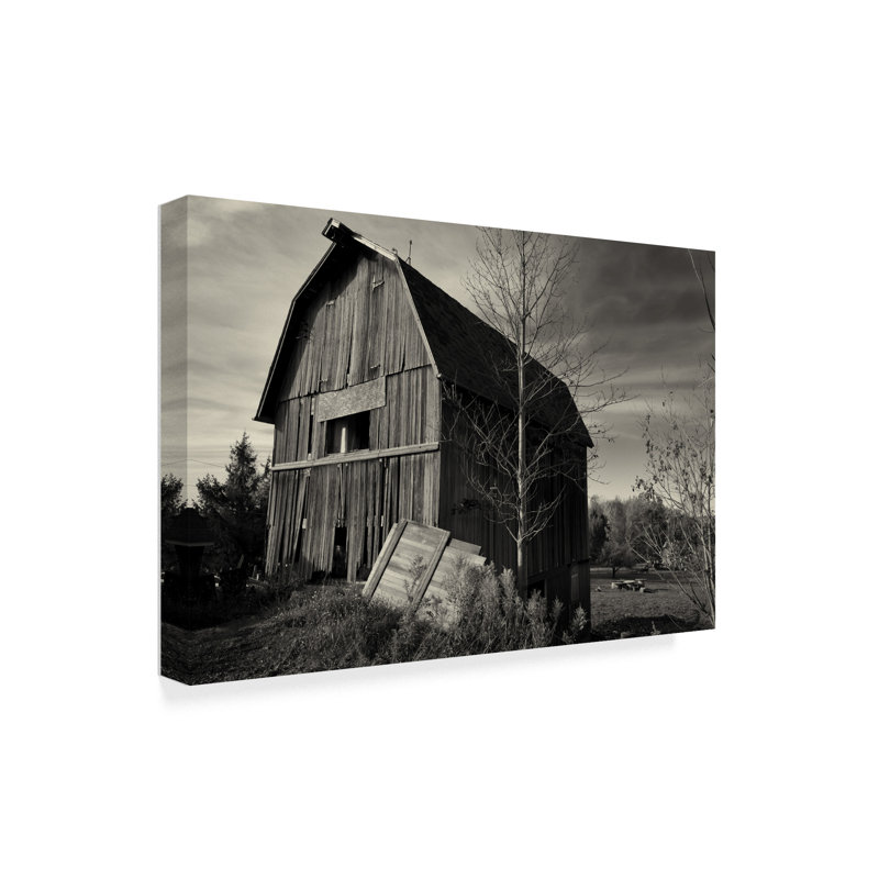 «Old Barn Autumn» par Molloy, reproduction de photo sur toile tendue, H 12 po x l 19 po