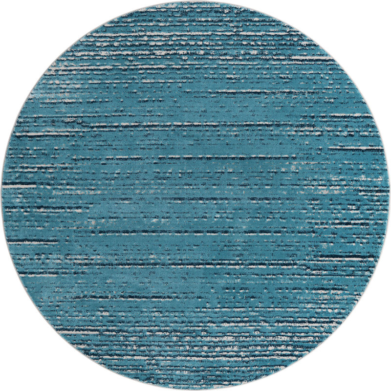 Abstract Indoor Rug, Round 7'