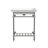 Fireclay Rectangular Console Bathroom Sink with Overflow-49500061-119117377