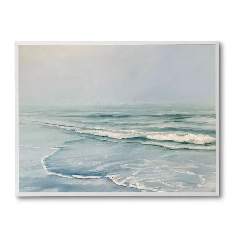Breaking Through Print by Debbie Daniels, White Floater Framed Canvas, No Mat, 20" H x 26" W x 2" D
