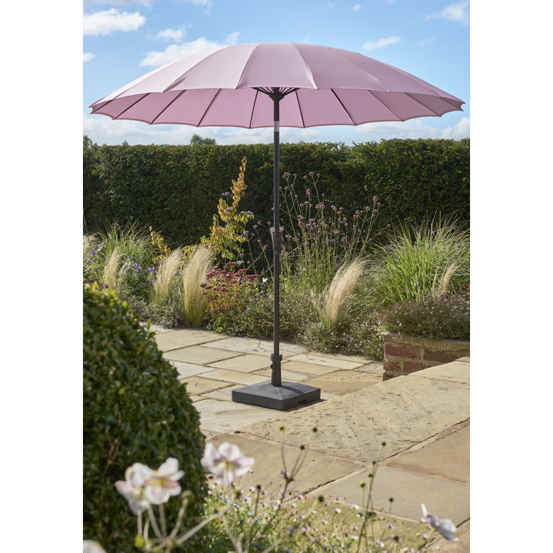 Burech 2.7m Royce Geisha Tilt Parasol, Pink