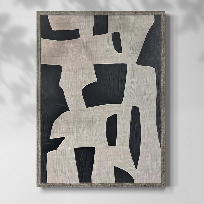 ABSTRACT Series, impression encadrée en bois massif, H 11 po x l 9 po