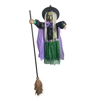 Halloween Props Garden Flying Witch Terror Flying Witch Courtyard Decoration Flying Witch