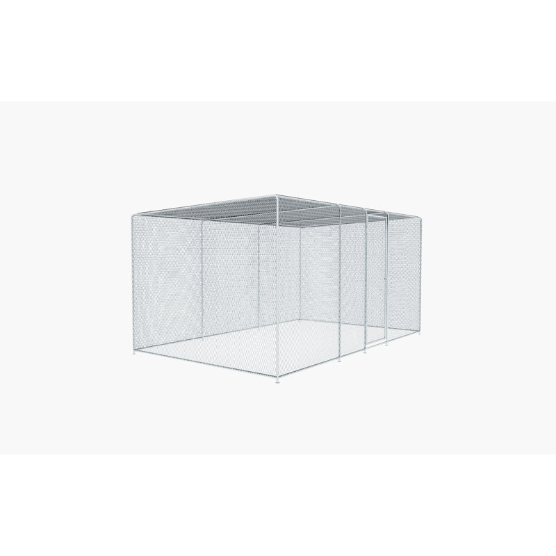 Poulailler avec dimensions de 13 x 8 x 6,5 pi, filet, verrous à boucle et couvercle imperméable