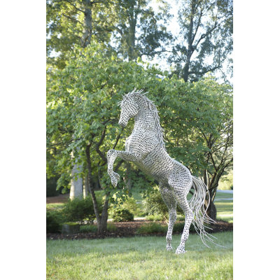 Statue de cheval en acier inoxydable
