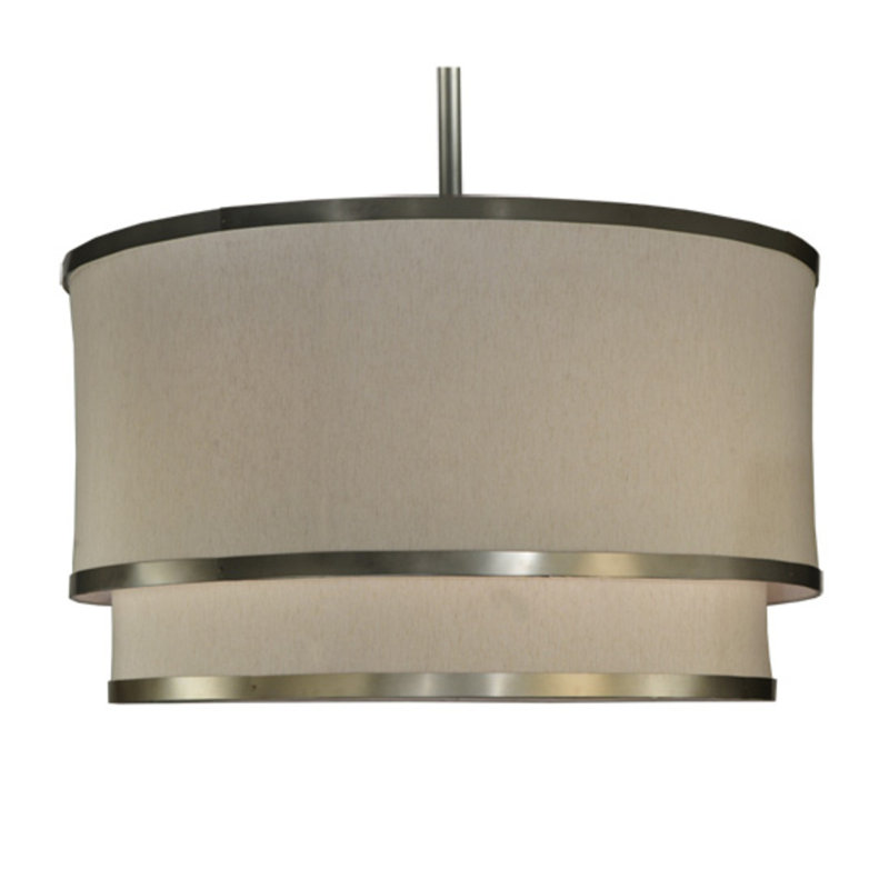 Luminaire suspendu 72 po Cilindro, Nickel, H 124 po x l 73 po x P 73 po