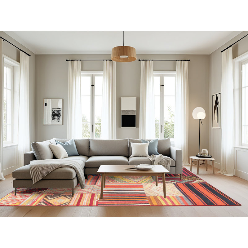 Lacoste Patchwork Indoor Rug, Rectangle 8' x 12'