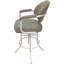 Tabouret de comptoir pivotant rembourré avec structure en métal Pompton-1523330103-1523330096