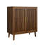 Armoire de rangement en noyer - Buffet avec tablettes réglables pour les portes à persiennes Buffet