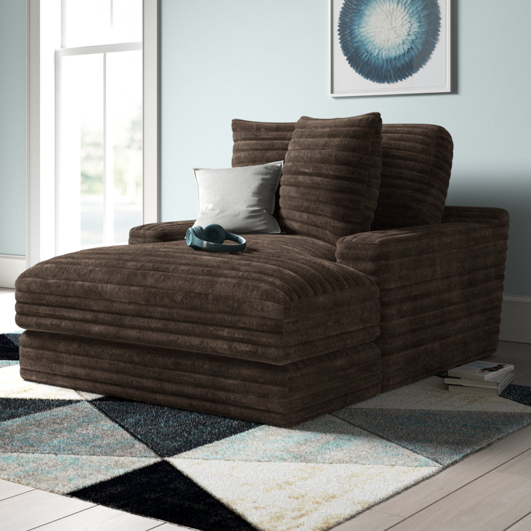 Blossie Upholstered Chaise Lounge Wade Logan® Body 