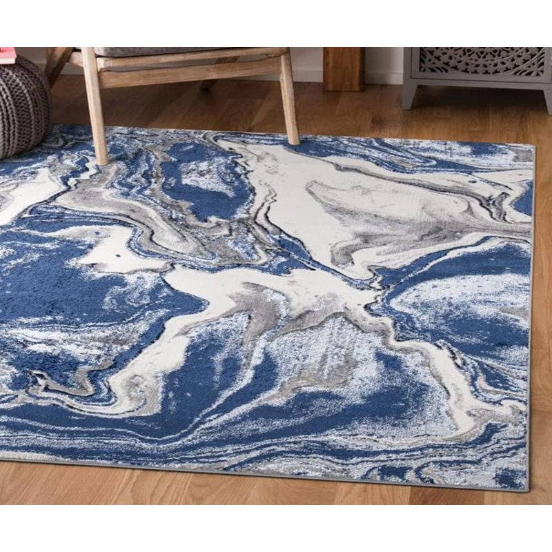 Amaje Abstract Area Rug, Rectangle 60 x 110cm