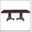 Table de salle à manger de style traditionnel avec rallonge extensible et 4 chaises d'appoint rembourrées, finition cerisier brun, ensemble de meubles en bois-2003781080