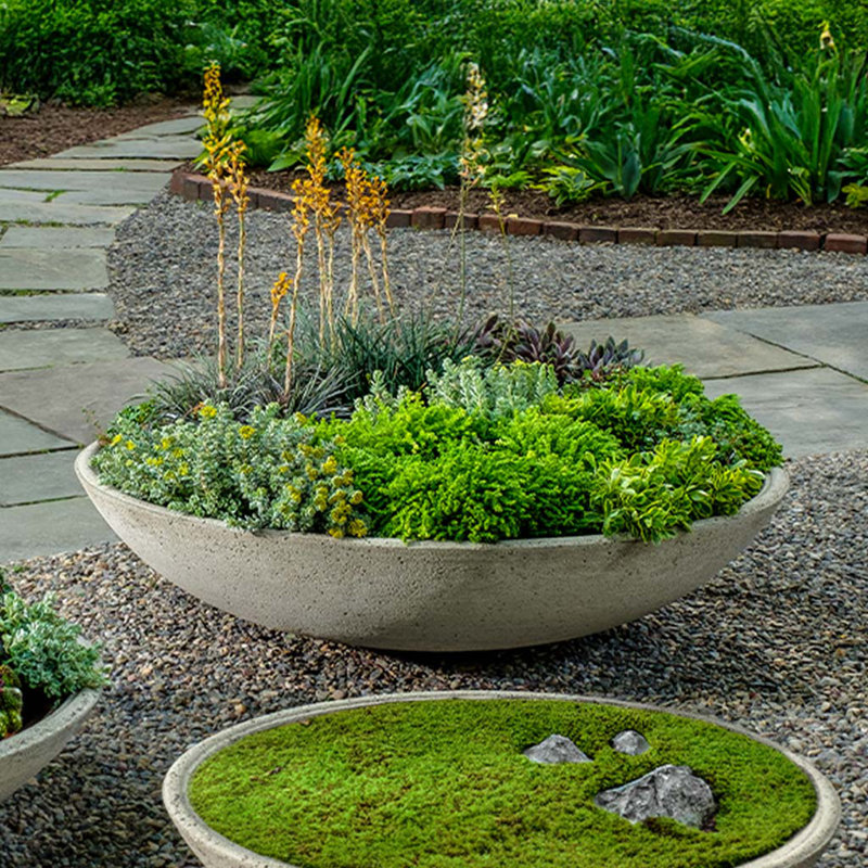 Bol de jardin, 36 pouces, H 9,25 po x l 35,5 po x P 35,5 po
