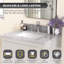 Évier de salle de bain encastré en céramique 36 po x l 22 po avec comptoir en céramique gris Dosseret en H et trou de robinet pré-percé simple