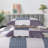 HoneiLife Queen Size Blended Fabric Reversible Jane‑Eyre White Print Quilt Bedding Set with Pillow Shams