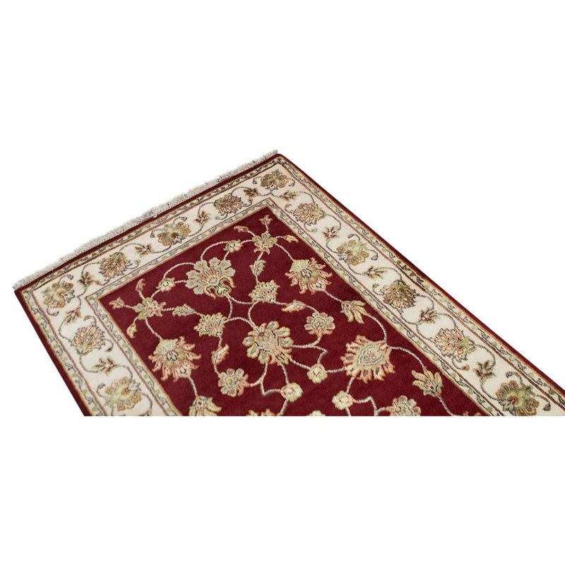 Handmade Cotton and Wool Oriental Area Rug