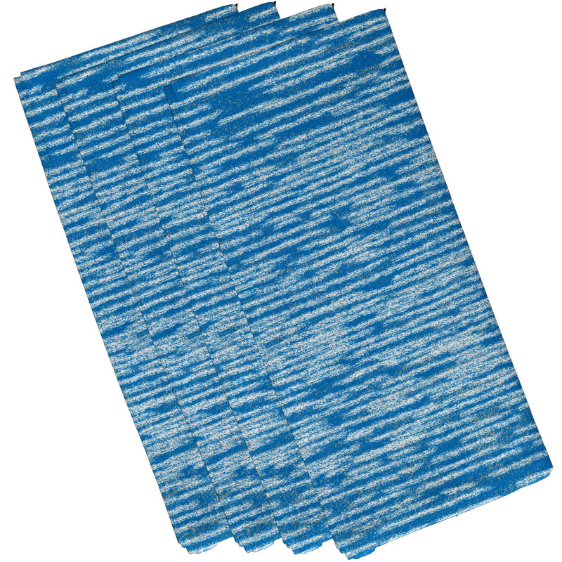 Ensemble de 4 serviettes de table à imprimé tricoté avec imprimé Hancock, bleu