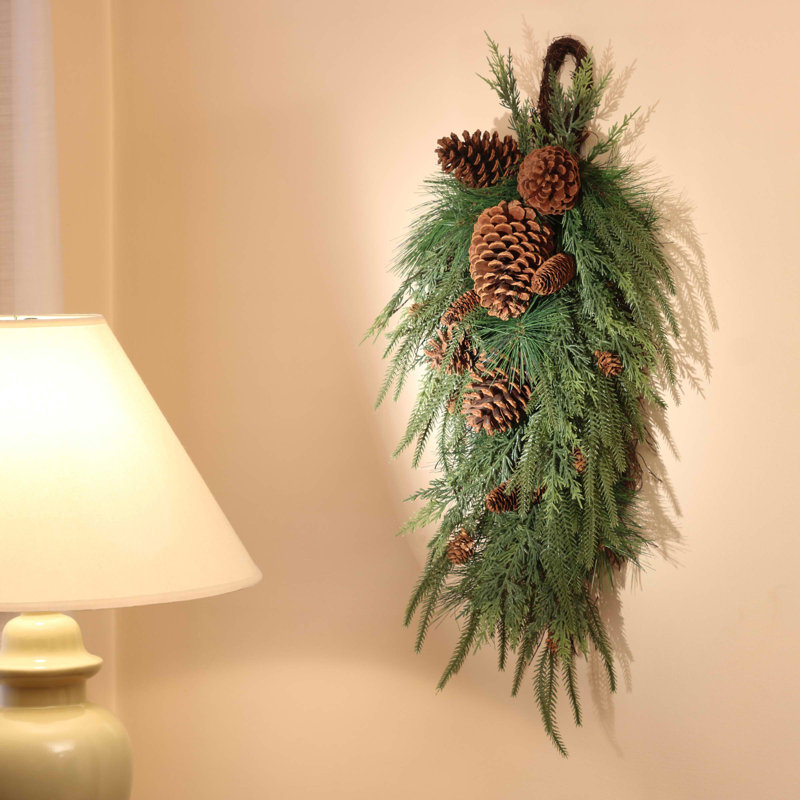 32" Mixed Pine Christmas Teardrop