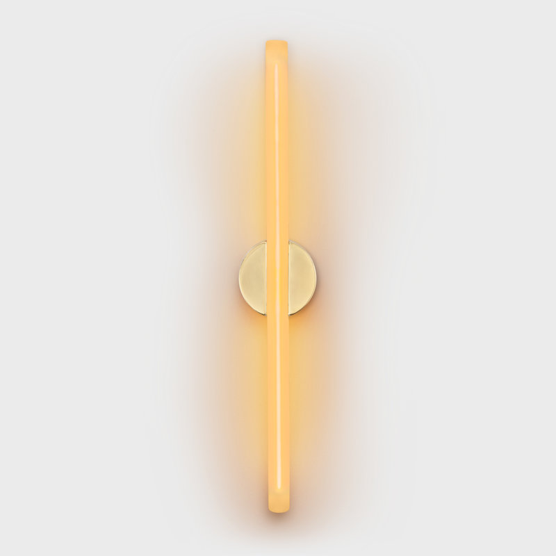 Kilter Wall Light Dark Grey IP44, Brass