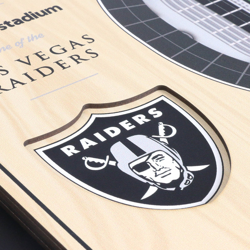 Art mural NFL 5 couches Stadiumview, Raiders de Las Vegas, Noir