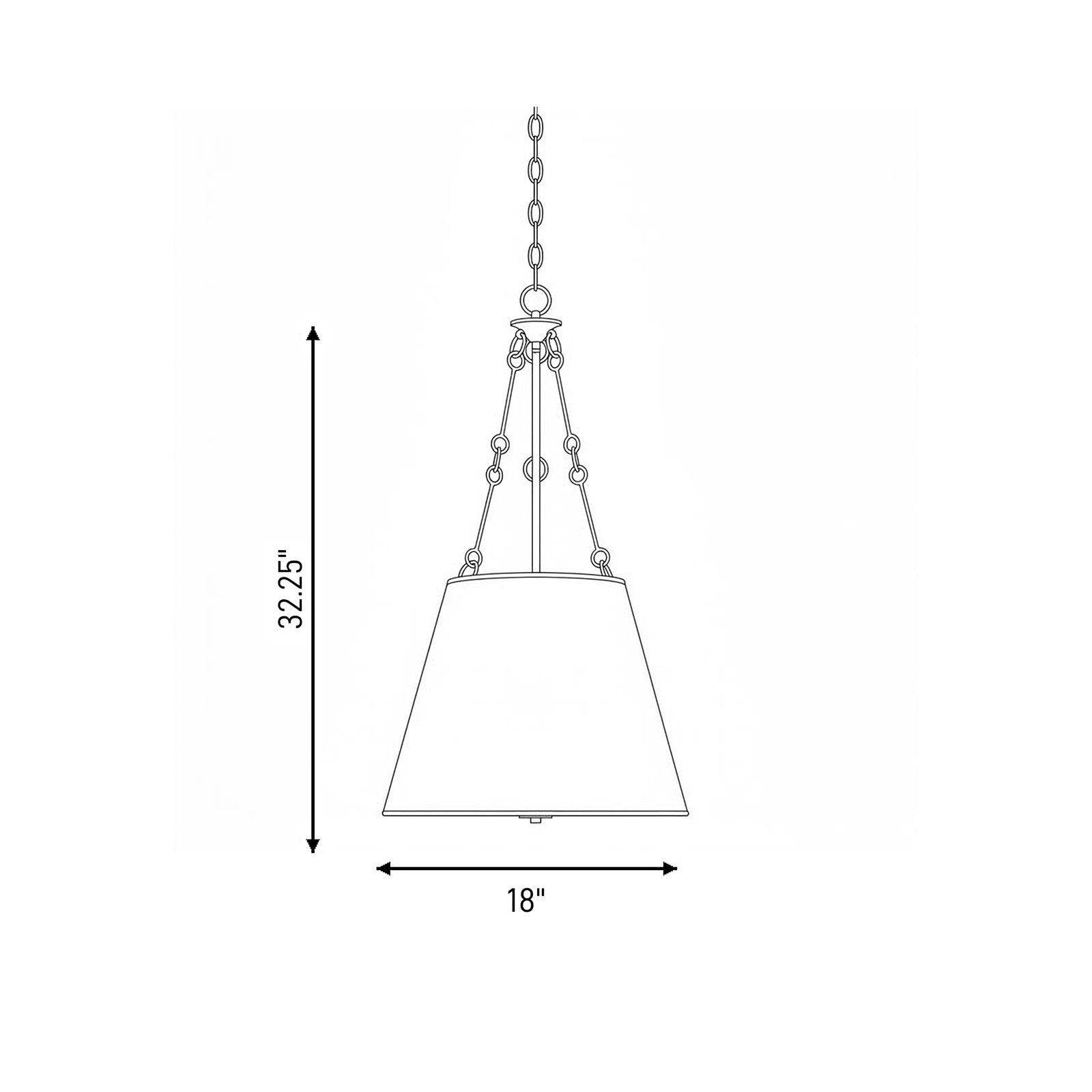 Lodi Dimmable 4-Light Pendant, Warm Brass