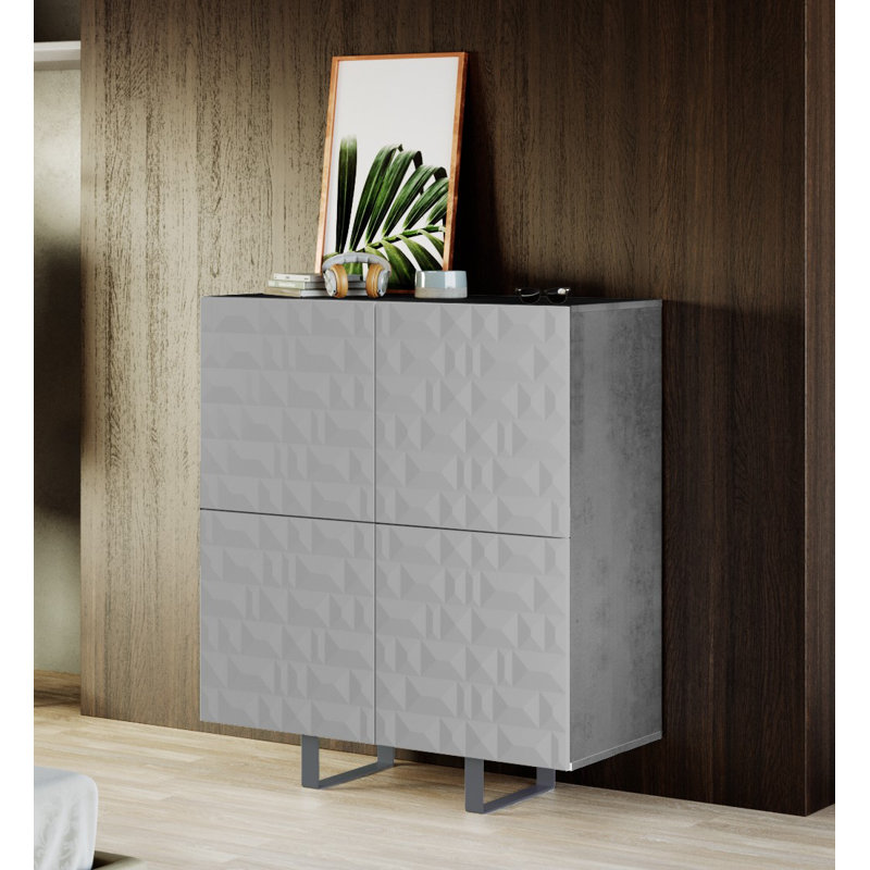 Barbados 110cm Sideboard, Concrete