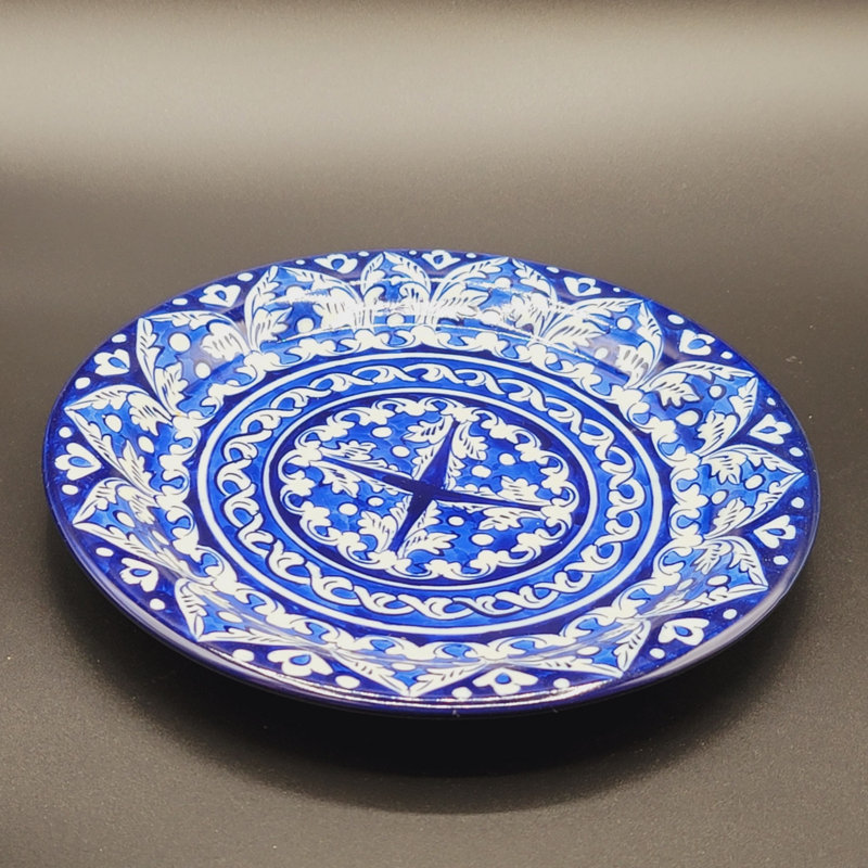 Assiette plate Dantee Grande assiette en céramique fabriquée à la main. 25 cm x 2 cm Idée de cadeau unique. Décoration intérieure