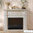 White Solid Wood Freestanding Fireplace